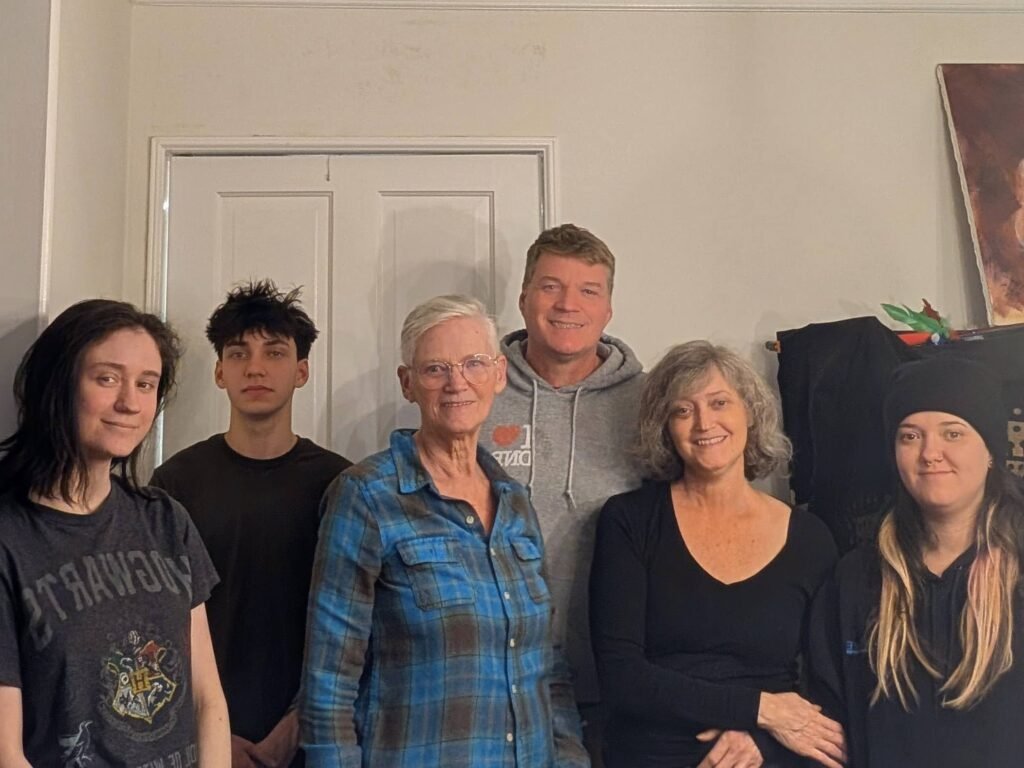 The author with her 2 children and 3 grandchildren.